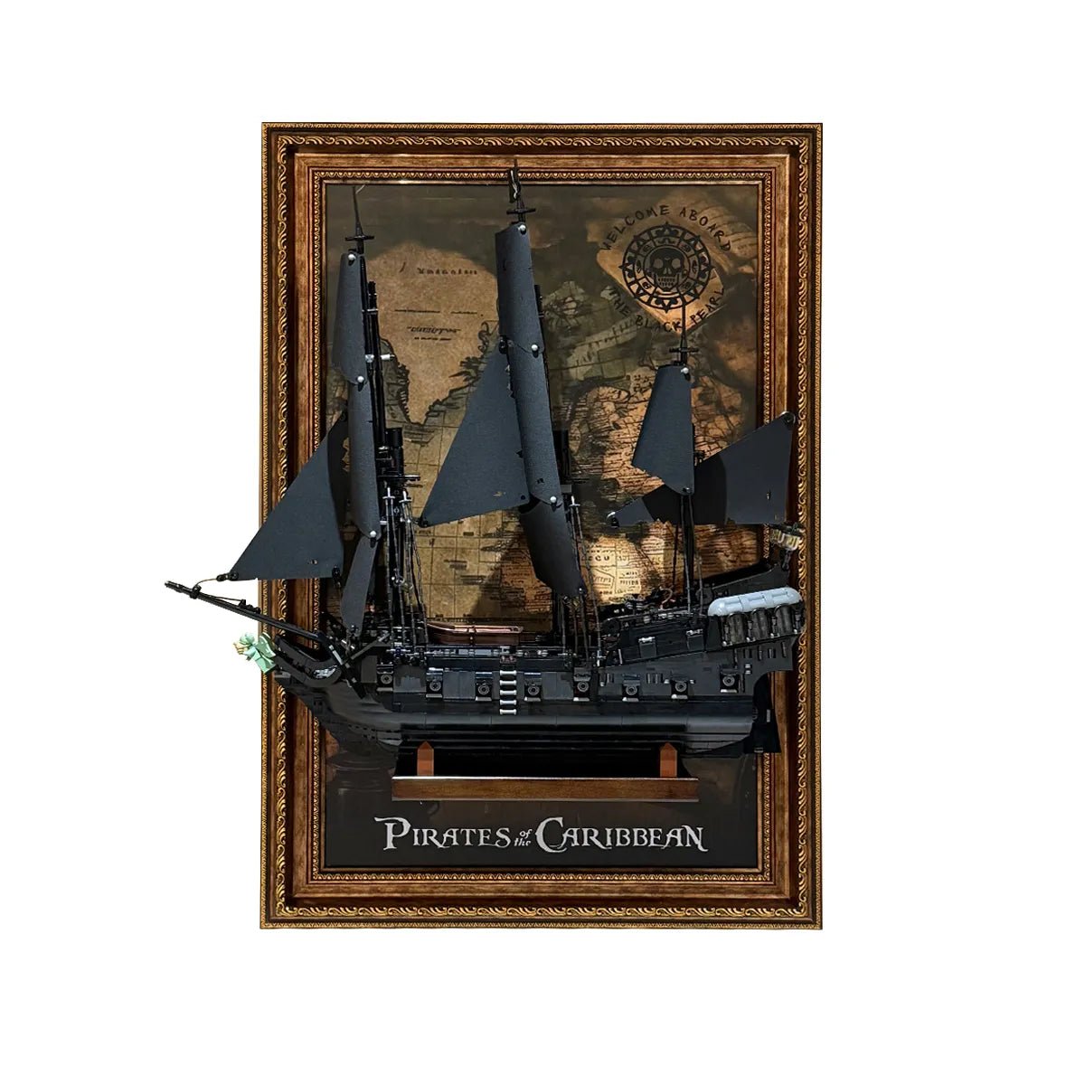 Wall Display Frame Compatible with LEGO® Captain Jack Sparrow's Pirate Ship 10365 - brickzonehub