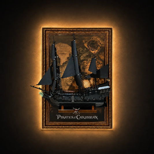 Wall Display Frame Compatible with LEGO® Icons Captain Jack Sparrow's Pirate Ship 10365