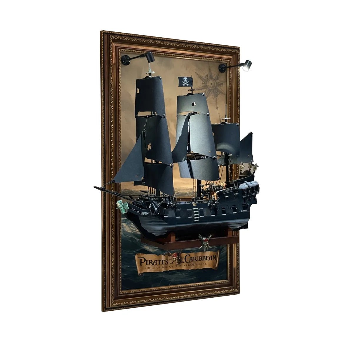 Wall Display Frame Compatible with LEGO® Captain Jack Sparrow's Pirate Ship 10365 Style A - brickzonehub
