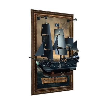Wall Display Frame Compatible with LEGO® Captain Jack Sparrow's Pirate Ship 10365 Style A - brickzonehub