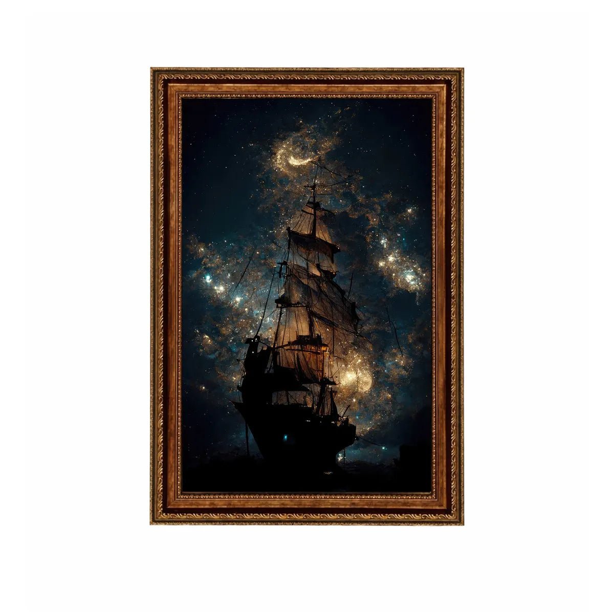 Wall Display Frame Compatible with LEGO® Captain Jack Sparrow's Pirate Ship 10365 Style B - brickzonehub