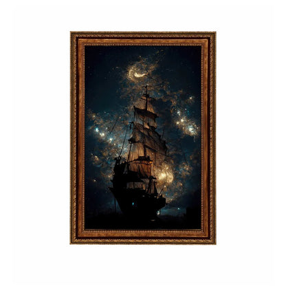 Wall Display Frame Compatible with LEGO® Captain Jack Sparrow's Pirate Ship 10365 Style B - brickzonehub