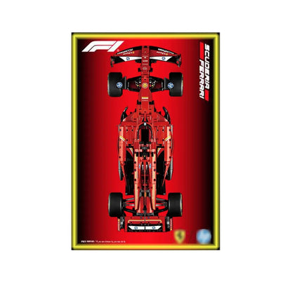 Wall Display Frame Compatible with LEGO® Ferrari F1 SF - 24 42207 Style A - brickzonehub