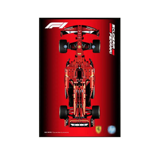 Wall Display Frame Compatible with LEGO® Ferrari F1 SF - 24 42207 Style A - brickzonehub
