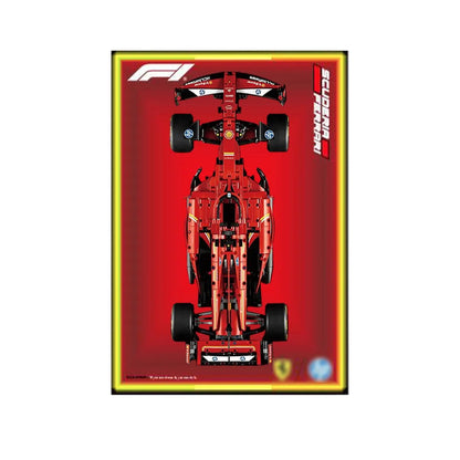 Wall Display Frame Compatible with LEGO® Ferrari F1 SF - 24 42207 Style B - brickzonehub