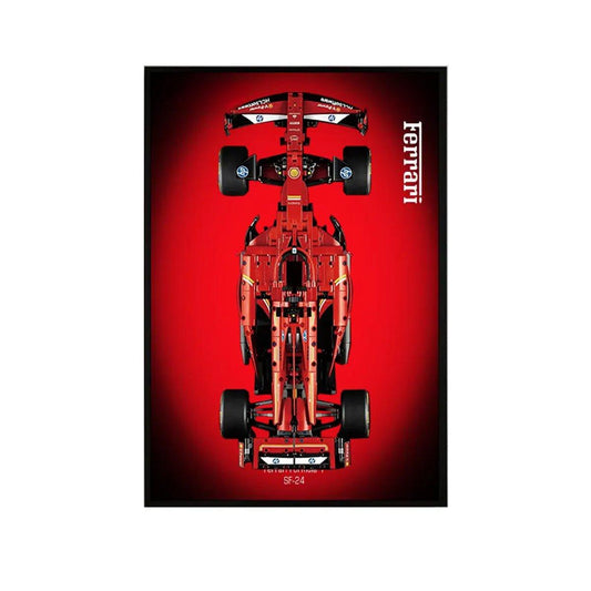 Wall Display Frame Compatible with LEGO® Ferrari F1 SF-24 42207 Style C