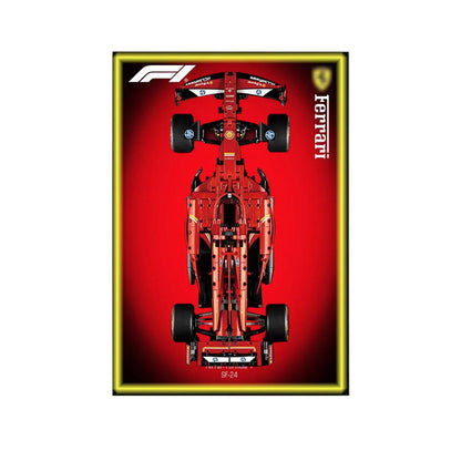 Wall Display Frame Compatible with LEGO® Ferrari F1 SF - 24 42207 Style C - brickzonehub
