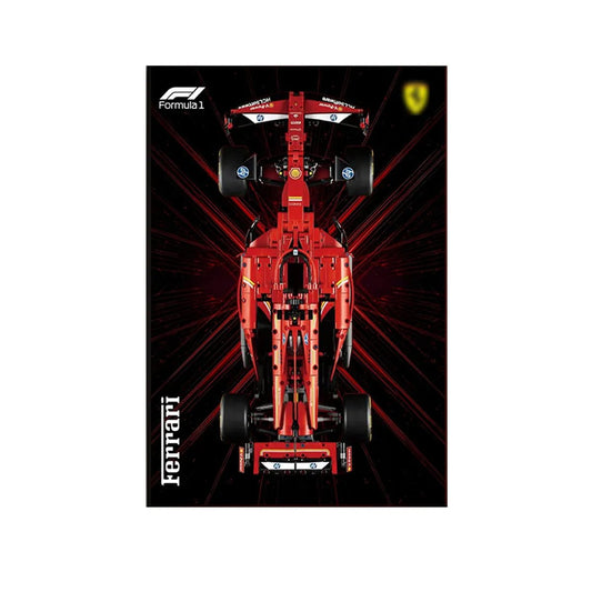 Wall Display Frame Compatible with LEGO® Ferrari F1 SF - 24 42207 Style D - brickzonehub