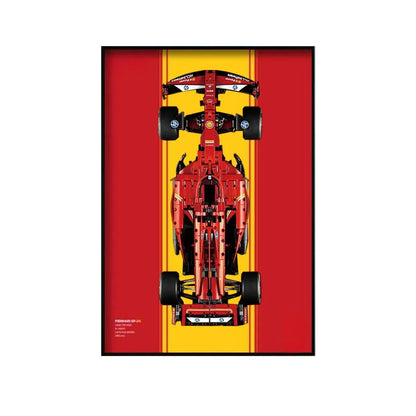 Wall Display Frame Compatible with LEGO® Ferrari F1 SF - 24 42207 Style G - brickzonehub