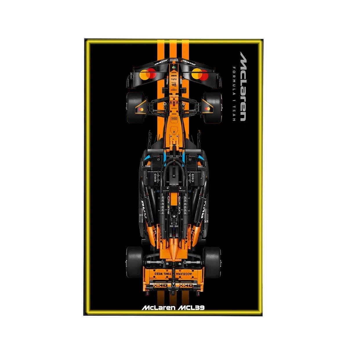 Wall Display Frame Compatible with LEGO® McLaren MCL39 F1® Car 42228 Style B - brickzonehub