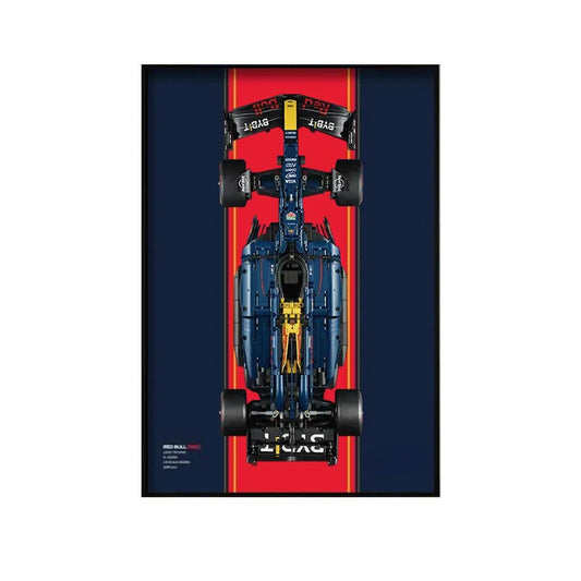 Wall Display Frame Compatible with LEGO® Red Bull RB20 42206 Style J - brickzonehub