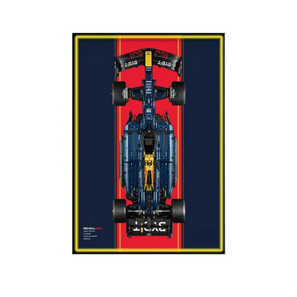 Wall Display Frame Compatible with LEGO® Red Bull RB20 42206 Style J - brickzonehub