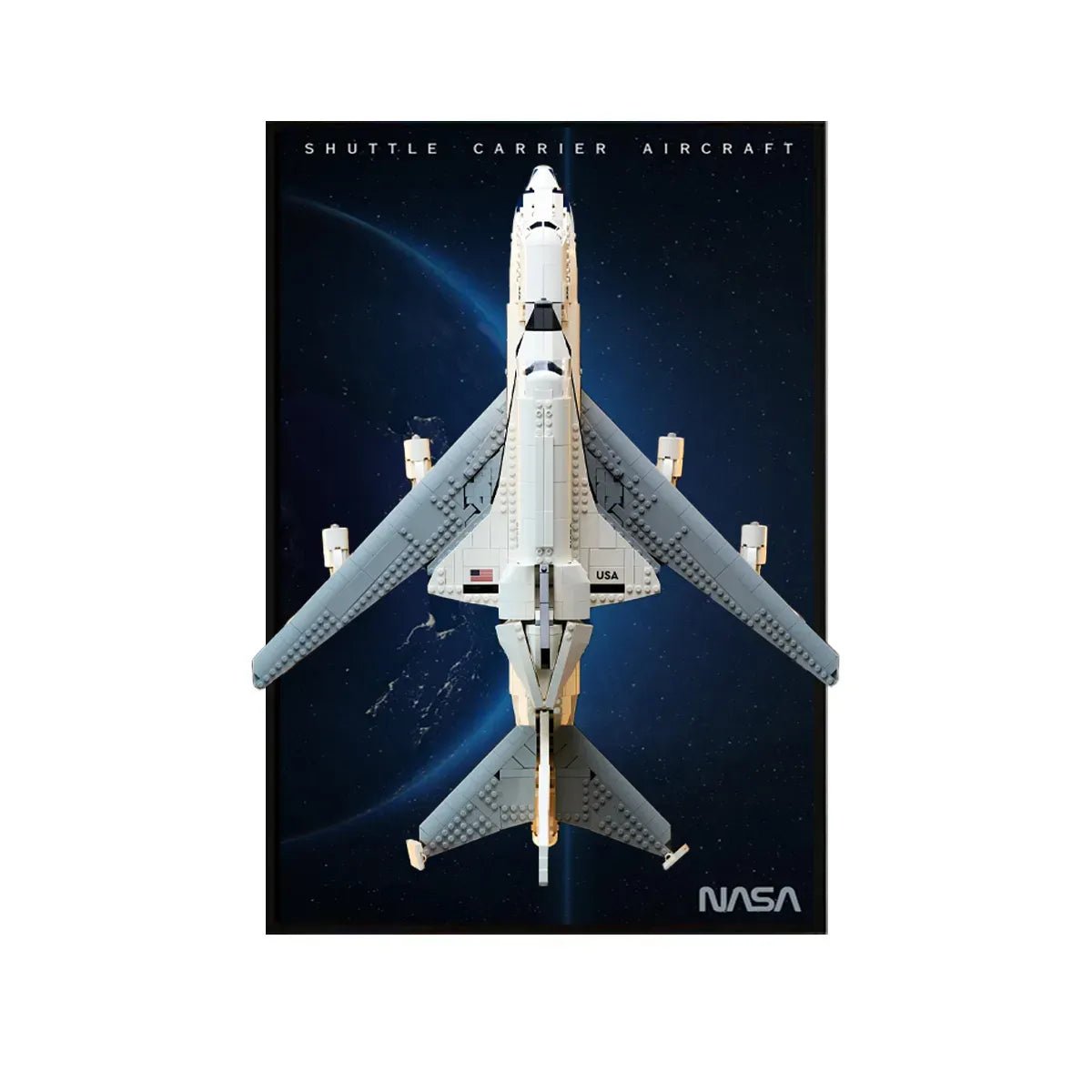 Wall Display Frame Compatible with LEGO Shuttle Carrier Aircraft 10360 - brickzonehub
