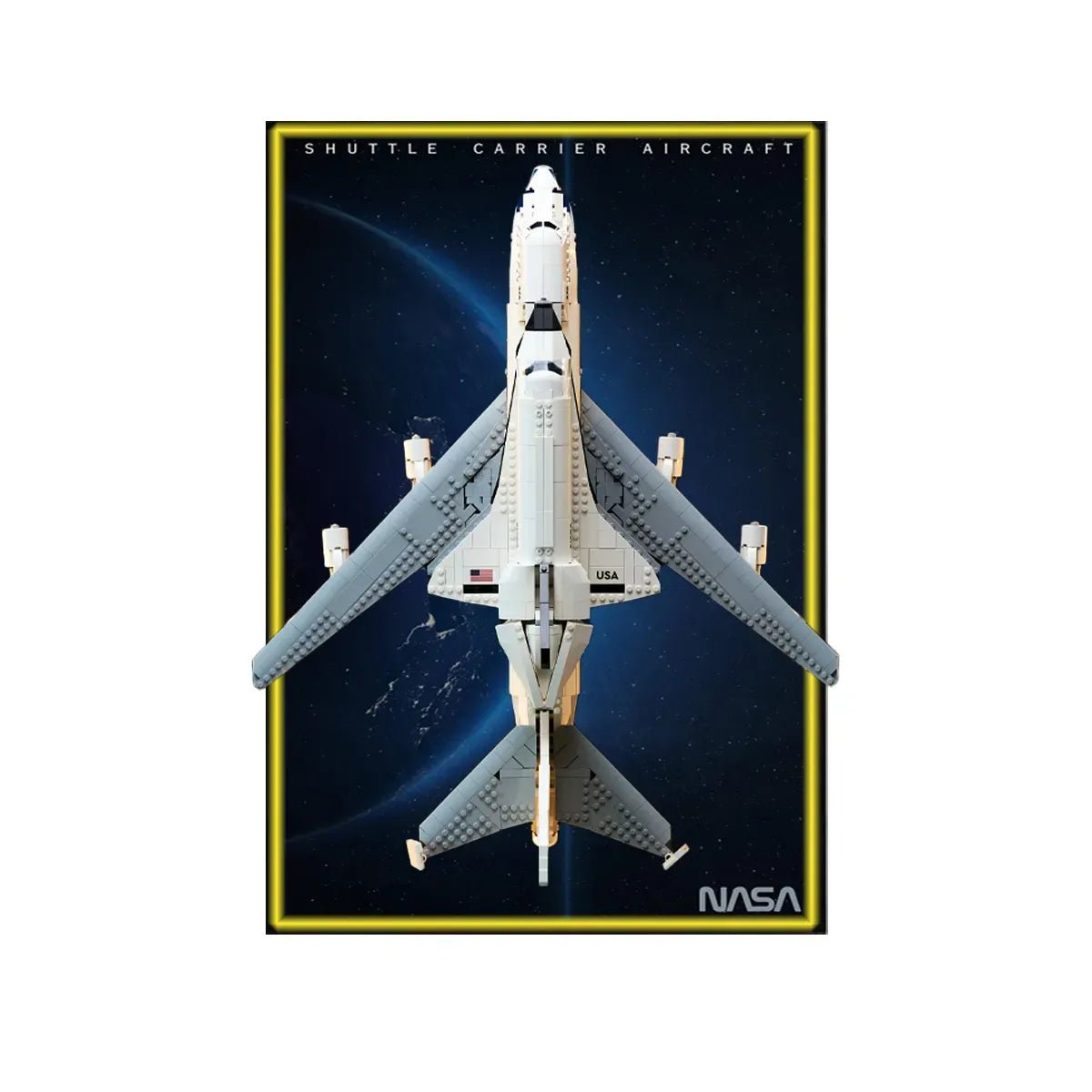Wall Display Frame Compatible with LEGO Shuttle Carrier Aircraft 10360 - brickzonehub