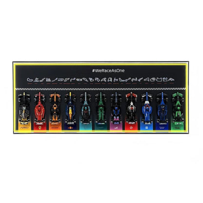 Wall Display Frame Compatible with LEGO® Speed Champions F1 Collection – 11 Cars Edition