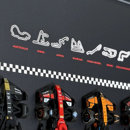Wall Display Frame Compatible with LEGO® Speed Champions F1 Collection – 11 Cars Edition - brickzonehub