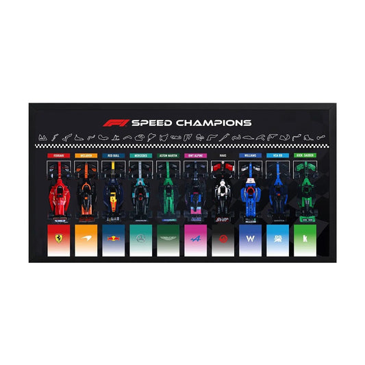 Wall Display Frame Compatible with LEGO® Speed Champions F1 Series Style A - brickzonehub