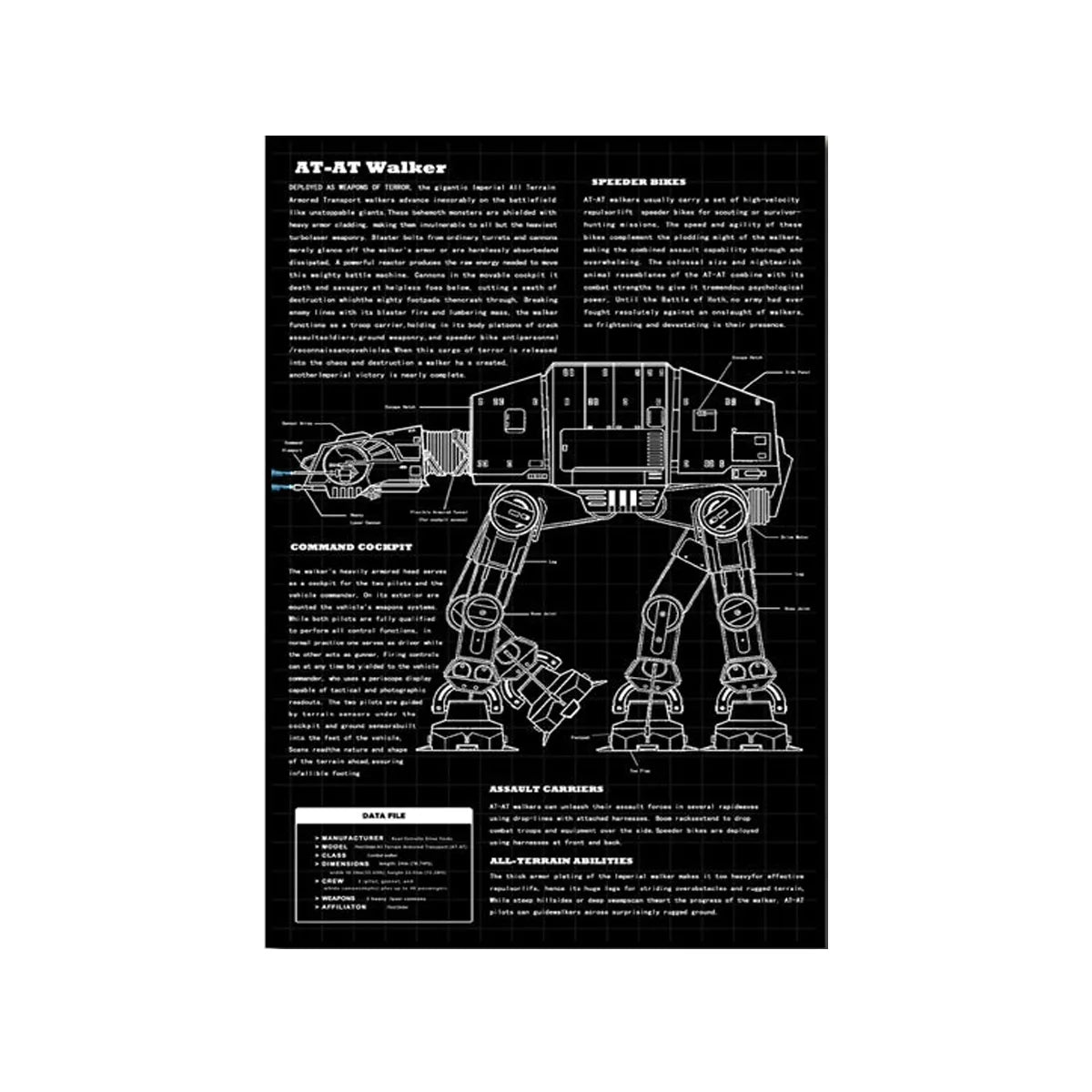 Wall Display Frame Compatible with LEGO® Star Wars™ AT - AT Walker 75288 - brickzonehub