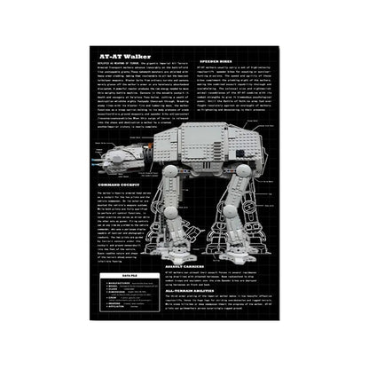 Wall Display Frame Compatible with LEGO® Star Wars™ AT - AT Walker 75288 - brickzonehub