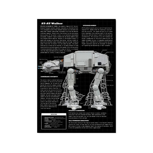 Wall Display Frame Compatible with LEGO® Star Wars™ AT - AT Walker 75288 - brickzonehub