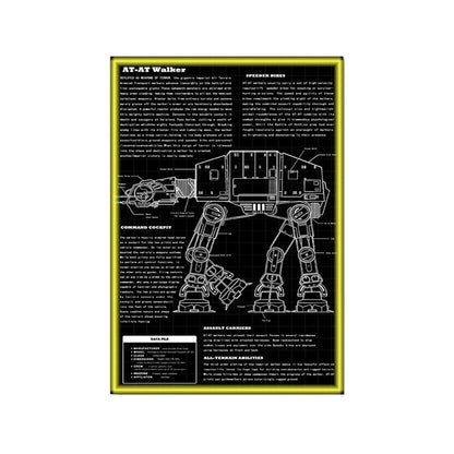 Wall Display Frame Compatible with LEGO® Star Wars™ AT - AT Walker 75288 - brickzonehub