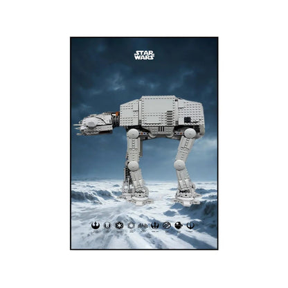 Wall Display Frame Compatible with LEGO® Star Wars™ AT - AT Walker 75288 Style A - brickzonehub