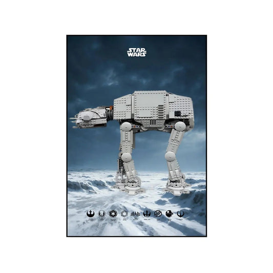 Wall Display Frame Compatible with LEGO® Star Wars™ AT - AT Walker 75288 Style A - brickzonehub