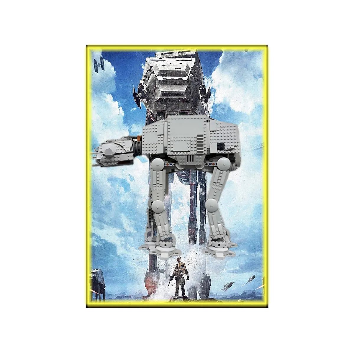 Wall Display Frame Compatible with LEGO® Star Wars™ AT - AT Walker 75288 Style B - brickzonehub