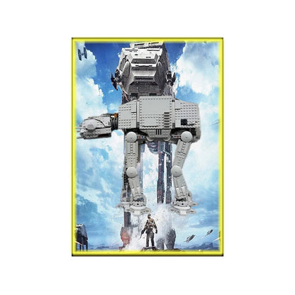 Wall Display Frame Compatible with LEGO® Star Wars™ AT - AT Walker 75288 Style B - brickzonehub