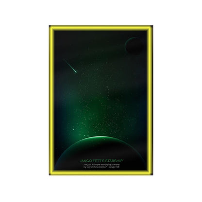 Wall Display Frame Compatible with LEGO® Star Wars™ Jango Fett’s Starship™ 75409 - brickzonehub