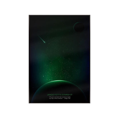 Wall Display Frame Compatible with LEGO® Star Wars™ Jango Fett’s Starship™ 75409 - brickzonehub