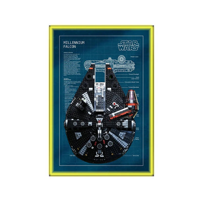 Wall Display Frame Compatible with Lego® Star Wars™ Millennium Falcon™ 75389 Style A - brickzonehub