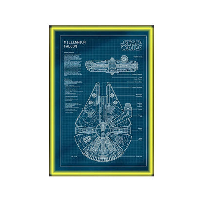 Wall Display Frame Compatible with Lego® Star Wars™ Millennium Falcon™ 75389 Style A - brickzonehub