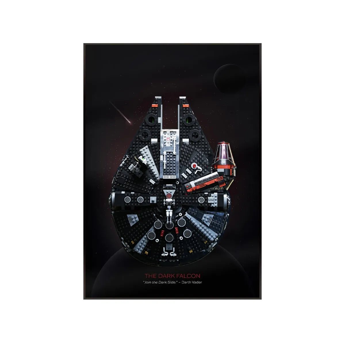 Wall Display Frame Compatible with Lego® Star Wars™ Millennium Falcon™ 75389 Style B - brickzonehub