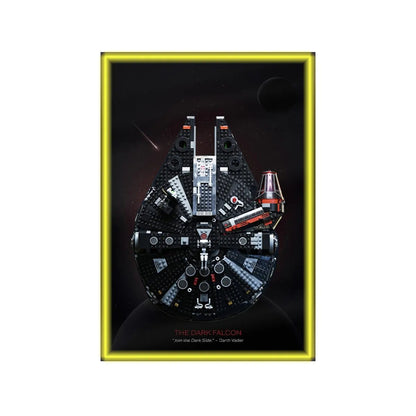 Wall Display Frame Compatible with Lego® Star Wars™ Millennium Falcon™ 75389 Style B - brickzonehub