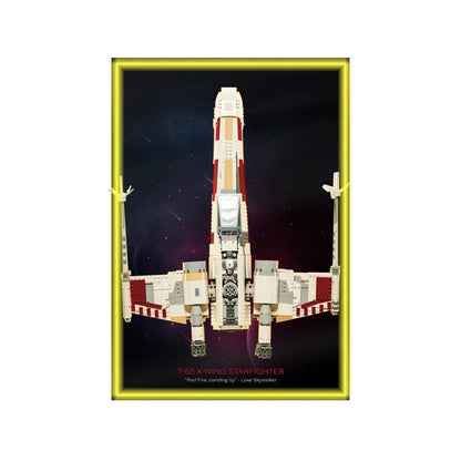 Wall Display Frame Compatible with LEGO® Star Wars™ T - 65 X - Wing 75355 - brickzonehub
