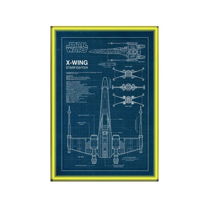 Wall Display Frame Compatible with LEGO® Star Wars™ T - 65 X - Wing 75355 Style A - brickzonehub