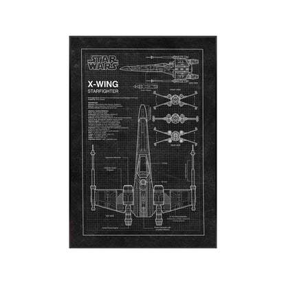 Wall Display Frame Compatible with LEGO® Star Wars™ T - 65 X - Wing 75355 Style B - brickzonehub