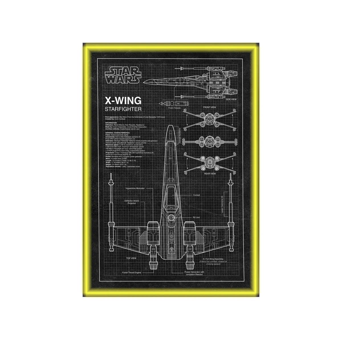 Wall Display Frame Compatible with LEGO® Star Wars™ T - 65 X - Wing 75355 Style B - brickzonehub