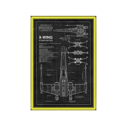 Wall Display Frame Compatible with LEGO® Star Wars™ T - 65 X - Wing 75355 Style B - brickzonehub