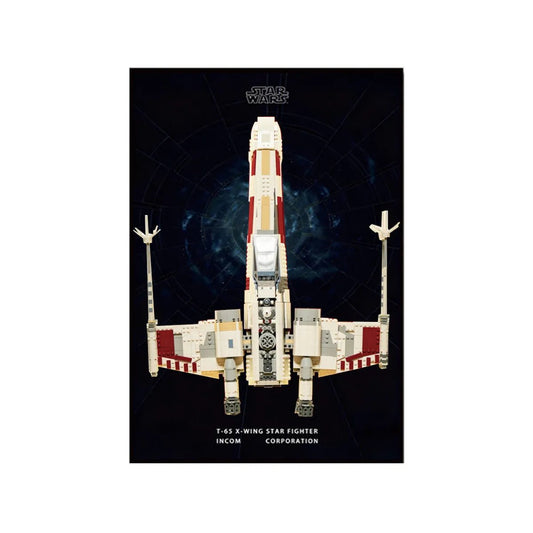 Wall Display Frame Compatible with LEGO® Star Wars™ T - 65 X - Wing 75355 Style C - brickzonehub