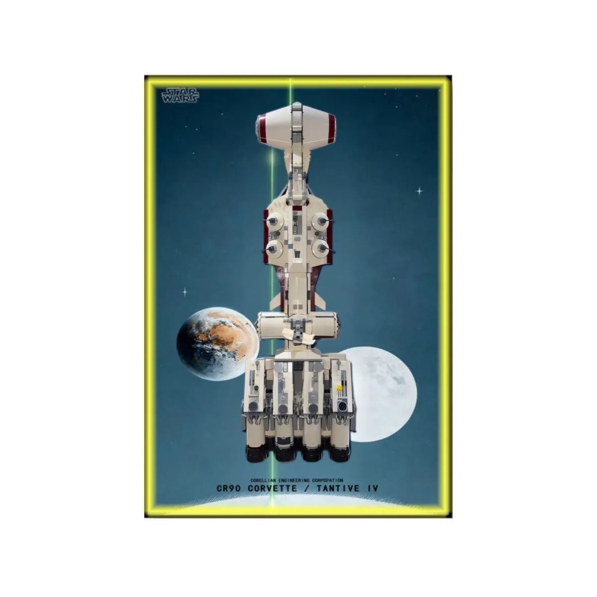 Wall Display Frame Compatible with LEGO® Star Wars™ Tantive IV™ 75244 - brickzonehub