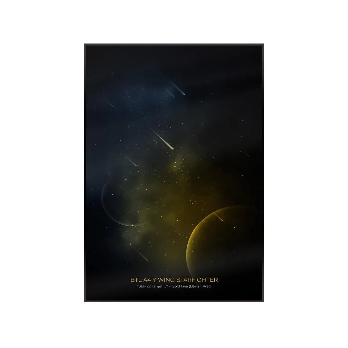 Wall Display Frame Compatible with LEGO® Star Wars™ Y - Wing Starfighter™ 75181 - brickzonehub