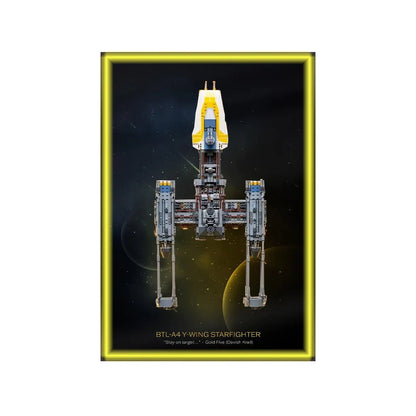 Wall Display Frame Compatible with LEGO® Star Wars™ Y - Wing Starfighter™ 75181 - brickzonehub