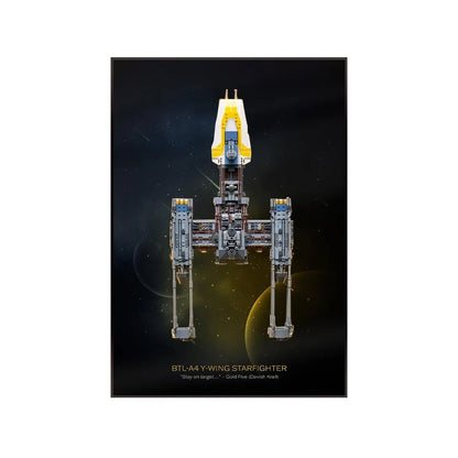 Wall Display Frame Compatible with LEGO® Star Wars™ Y - Wing Starfighter™ 75181 - brickzonehub