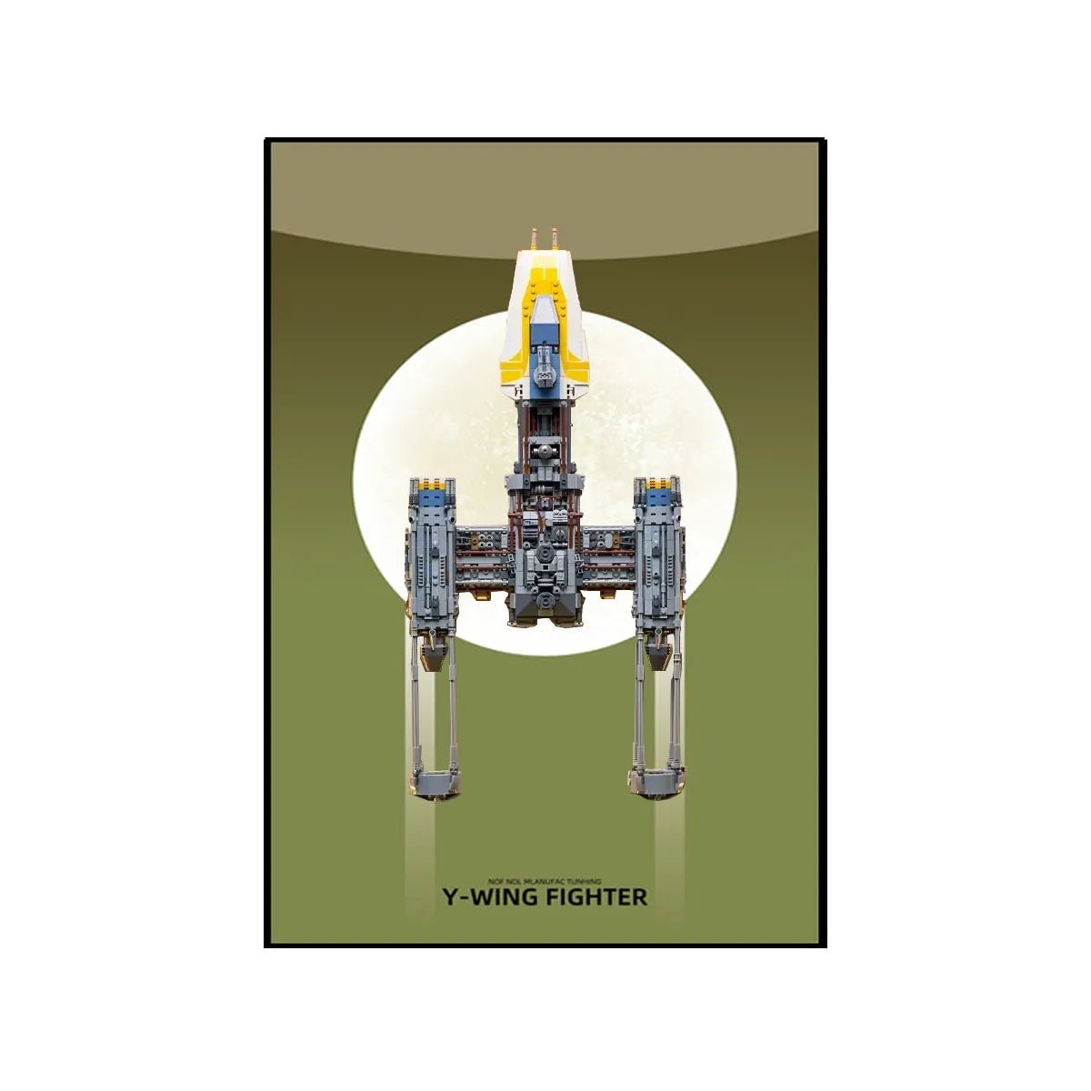 Wall Display Frame Compatible with LEGO® Star Wars™ Y - Wing Starfighter™ 75181 Style A - brickzonehub