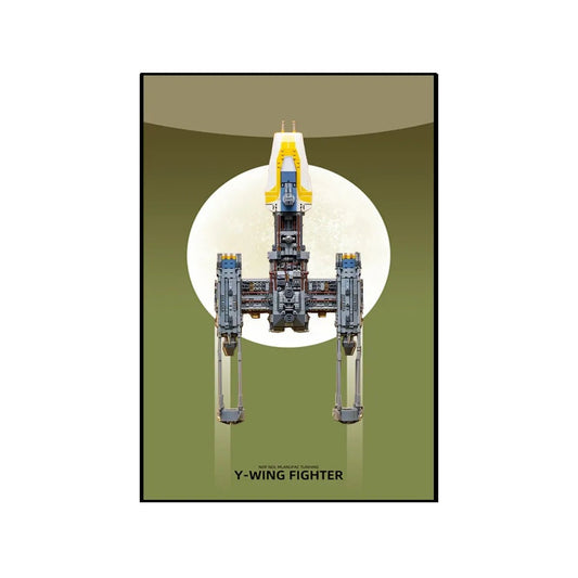 Wall Display Frame Compatible with LEGO® Star Wars™ Y - Wing Starfighter™ 75181 Style A - brickzonehub