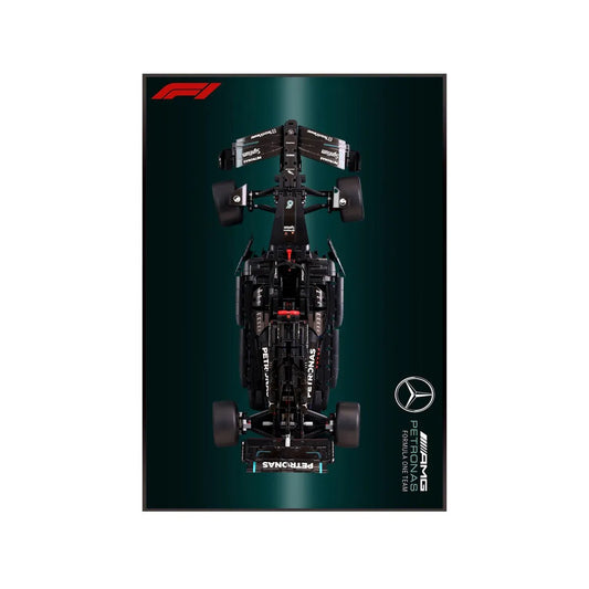 Wall Display Frame Compatible with LEGO® Technic AMG F1 W14 42171 Style E - brickzonehub