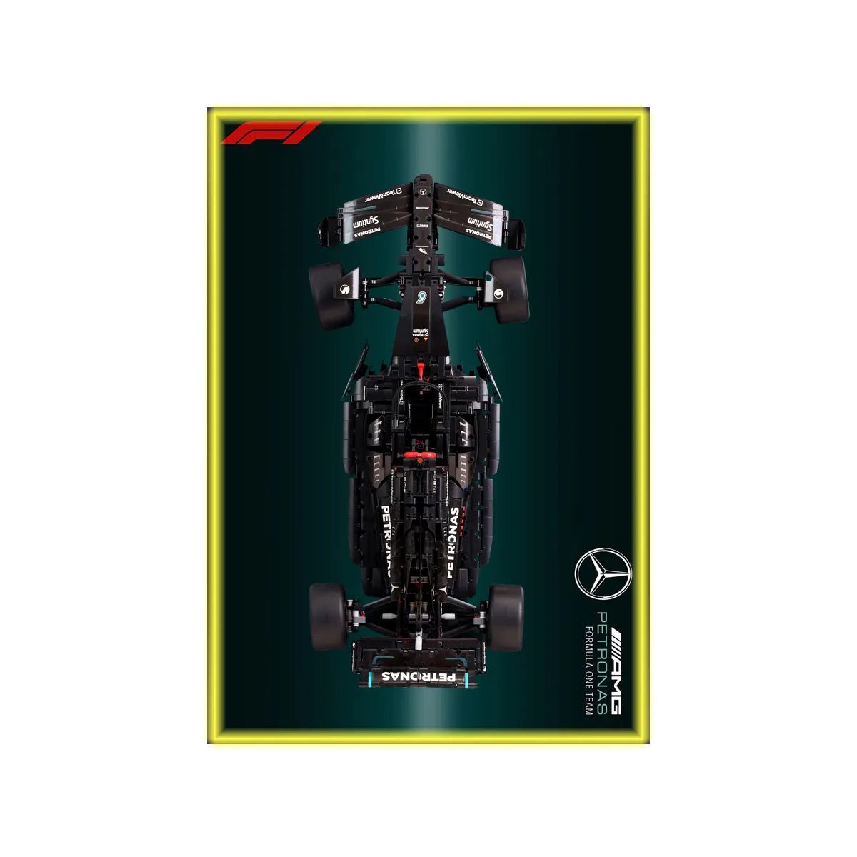 Wall Display Frame Compatible with LEGO® Technic AMG F1 W14 42171 Style E - brickzonehub