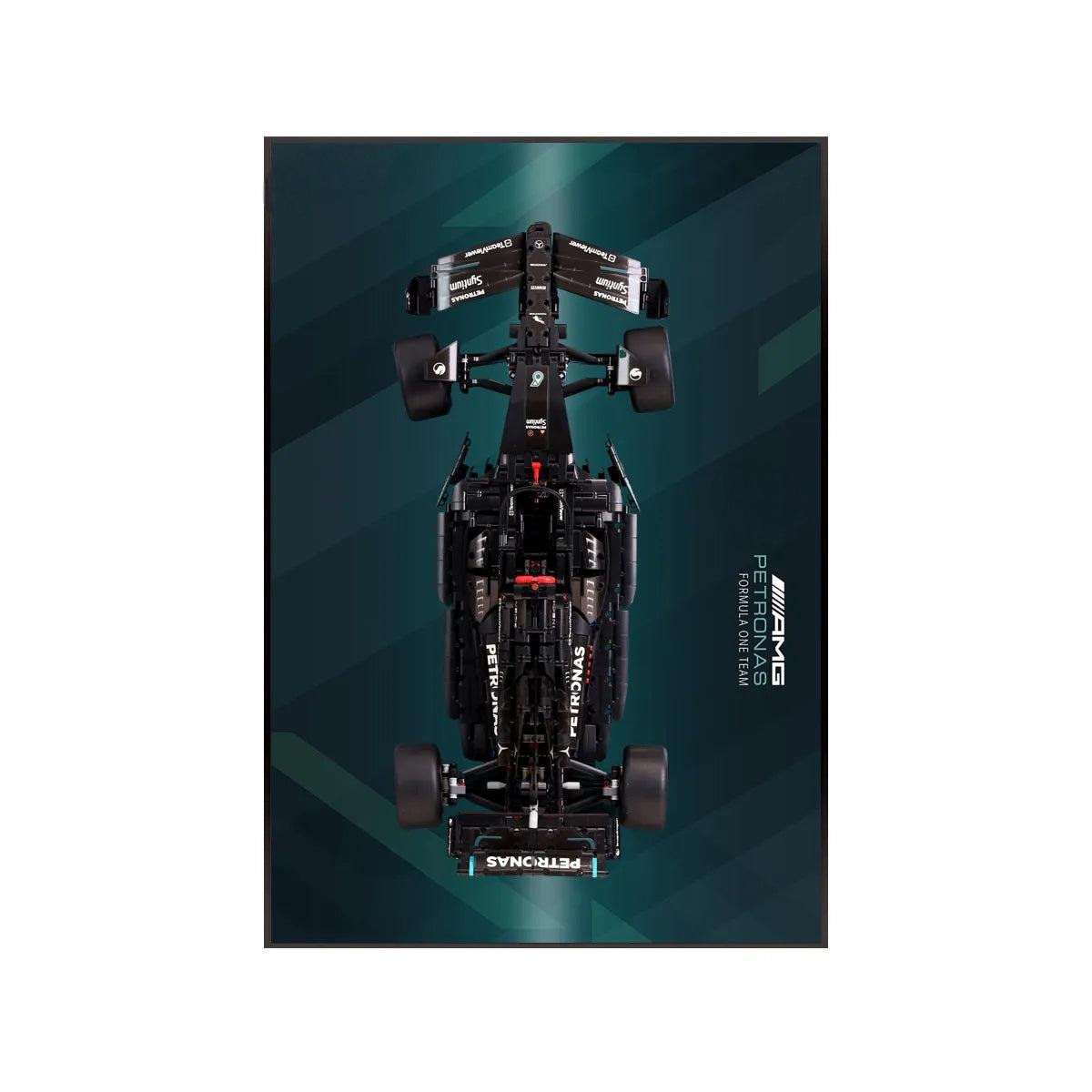 Wall Display Frame Compatible with LEGO® Technic AMG F1 W14 42171 Style G - brickzonehub